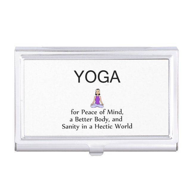 TOP Yoga Slogan Case For Business Cards (Front)