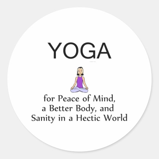 TOP Yoga Slogan Classic Round Sticker