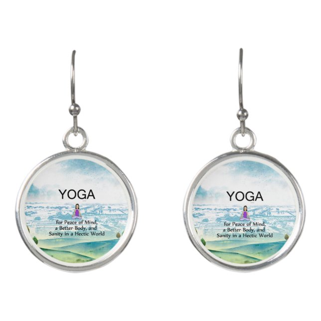 TOP Yoga Slogan Earrings (Front)
