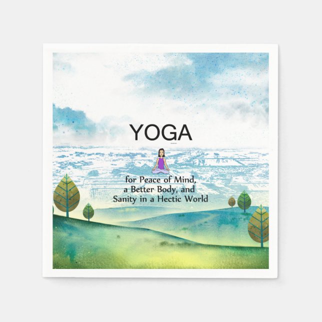 TOP Yoga Slogan Napkins (Front)