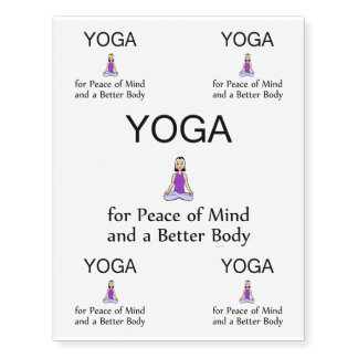 TOP Yoga Slogan Temporary Tattoos