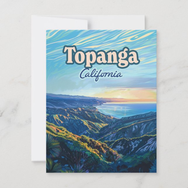 Topanga California Canyon Los Angeles Vintage Card (Front)
