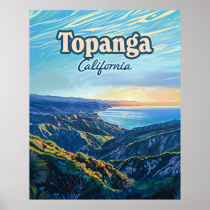 Topanga California Canyon Los Angeles Vintage Poster