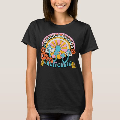 Topanga Canyon California Retro Vintage Psychedeli T_Shirt