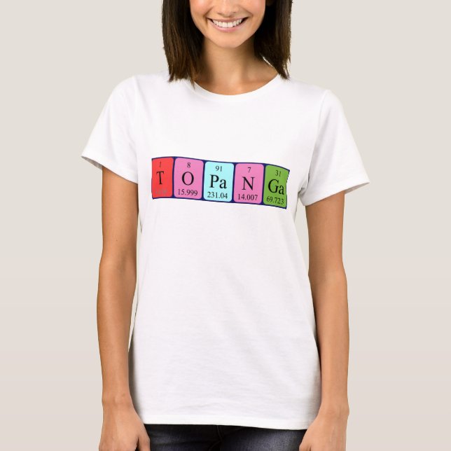 Topanga periodic table name shirt (Front)