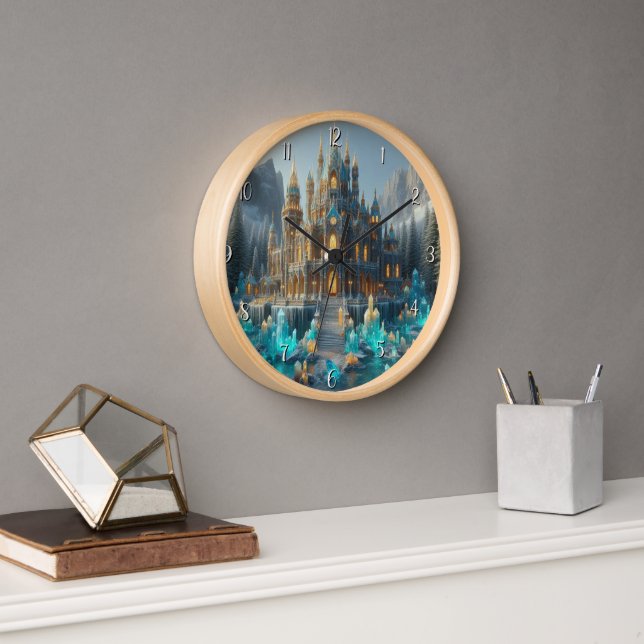 Topaz and Citrine Ice Castle Clock (Office)
