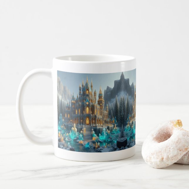 Topaz and Citrine Ice Castle Coffee Mug (With Donut)
