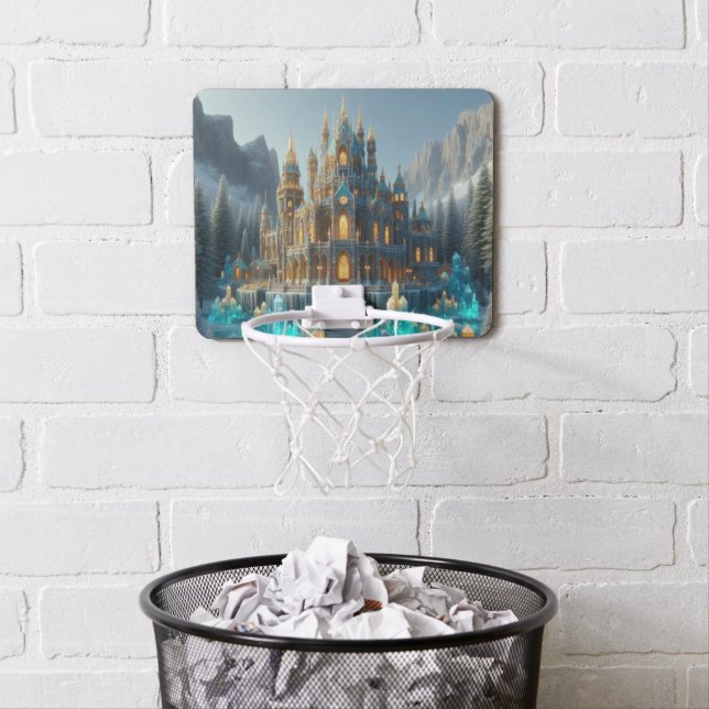 Topaz and Citrine Ice Castle Mini Basketball Hoop (In Situ)