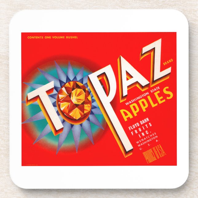 Topaz Apples Beverage Coaster (Front)