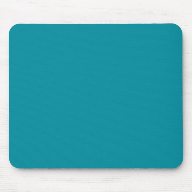 Topaz Blue Personalized Aqua Teal Color Background Mouse Pad (Front)