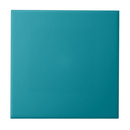 Topaz Blue Personalized Aqua Teal Color Background Tile