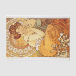Topaz by Alphonse Mucha Tissue Paper