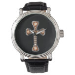 "Topaz" Christian Cross in Silver Watch