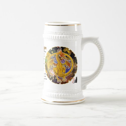 Topaz Cosmic Dragon Beer Stein