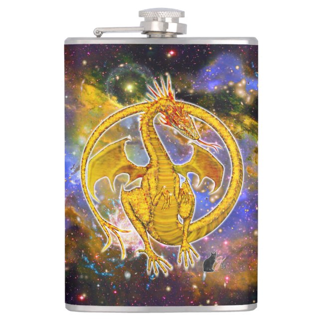 Topaz Cosmic Dragon Flask (Front)