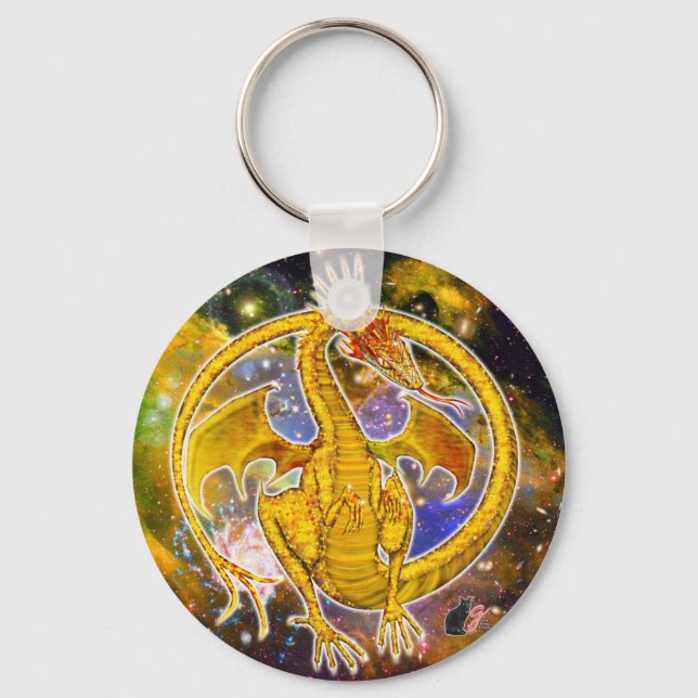 Topaz Cosmic Dragon  Keychain (Front)