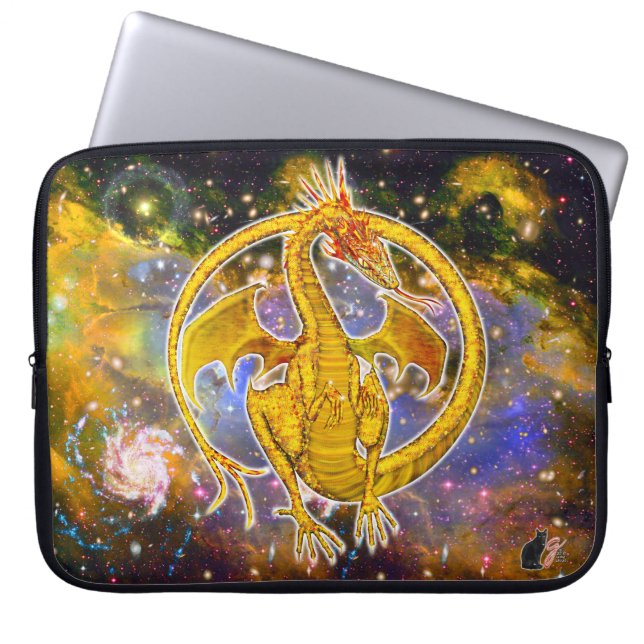 Topaz Cosmic Dragon Laptop Sleeve (Front)