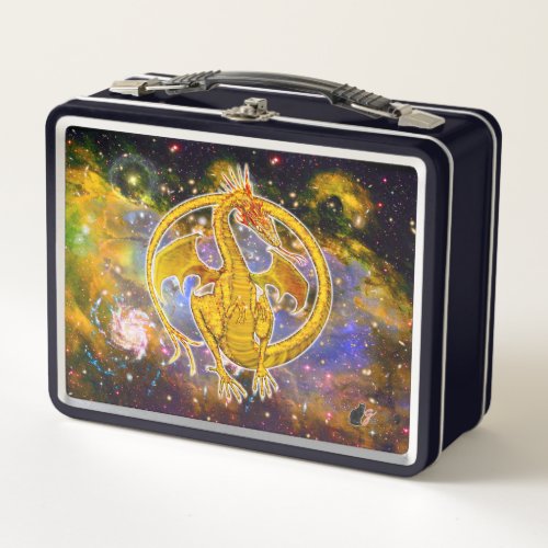Topaz Cosmic Dragon  Metal Lunch Box