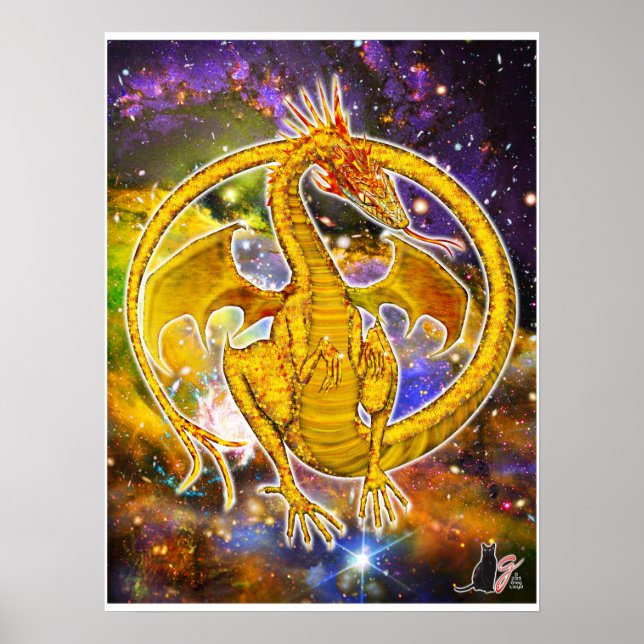 Topaz Cosmic Dragon Poster (Front)