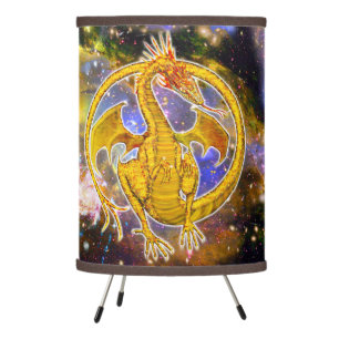 Topaz Cosmic Dragon  Tripod Lamp
