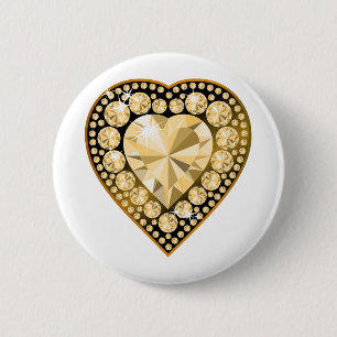 Topaz Gem Heart Button