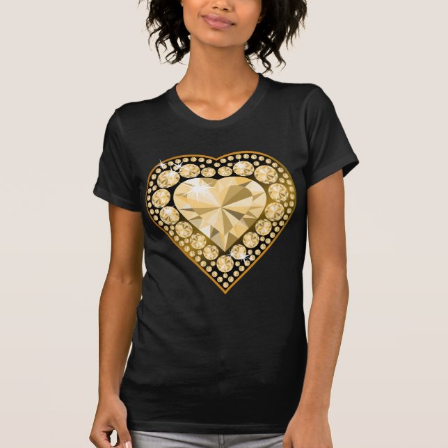 Topaz Gem Heart T-Shirt (Front)
