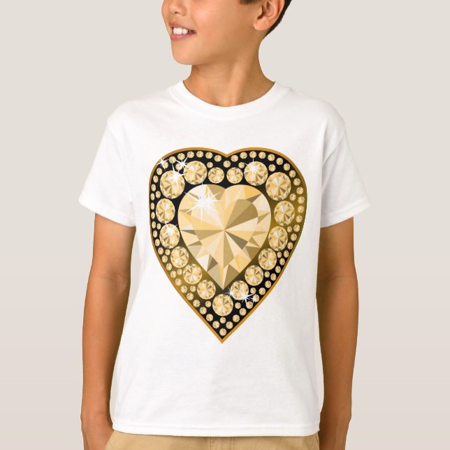 Topaz Gem Heart T-Shirt (Front)