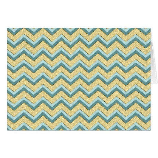 Topaz Glitter Chevron Pattern Cards (Front Horizontal)