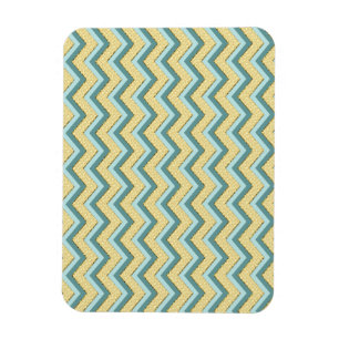Topaz Glitter Chevron Pattern Magnet