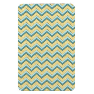 Topaz Glitter Chevron Pattern Magnet