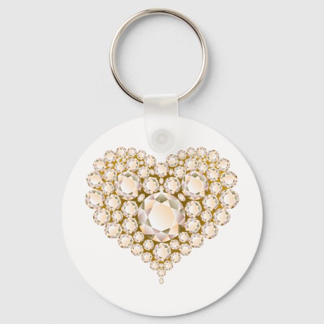 Topaz Heart Gems Keychain (Front)