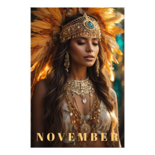 *~* Topaz NOVEMBER Headdress AP53 Birthstone Photo Print