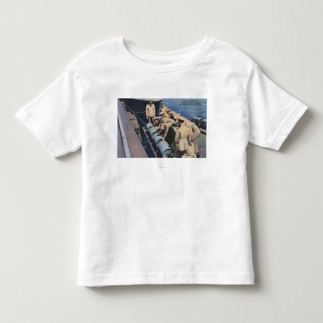 Topedo Boat Crew Prepares Depth Charge - US Navy Toddler T-shirt (Front)