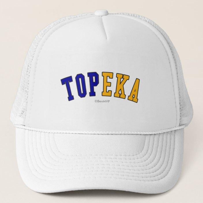 Topeka in Kansas State Flag Colors Hat