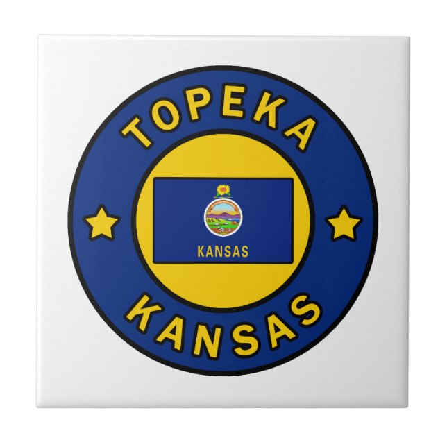 Topeka Kansas Ceramic Tile (Front)