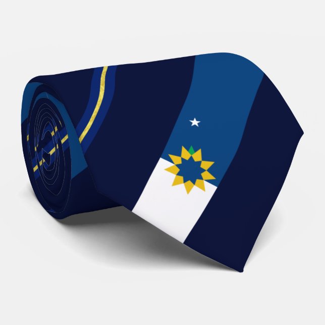 Topeka (Kansas) city flag Neck Tie (Rolled)