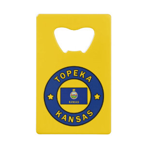 Topeka Kansas Credit Card Bottle Opener