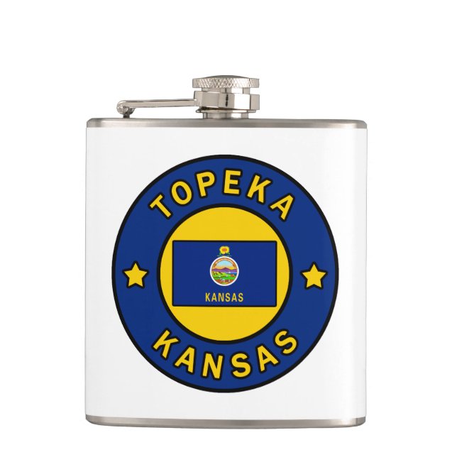 Topeka Kansas Flask (Front)