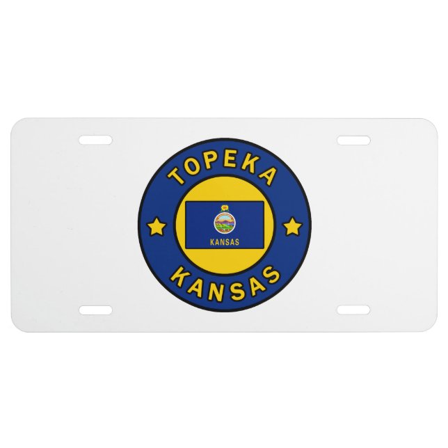 Topeka Kansas License Plate (Front)