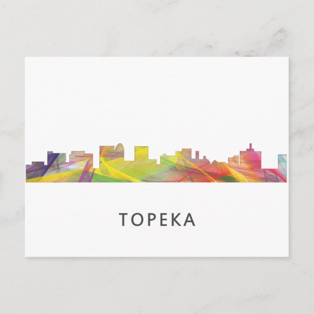 TOPEKA KANSAS SKYLINE WB1 - POSTCARD (Front)
