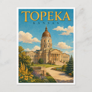 Topeka Kansas State Capitol GeoSaga Postcard