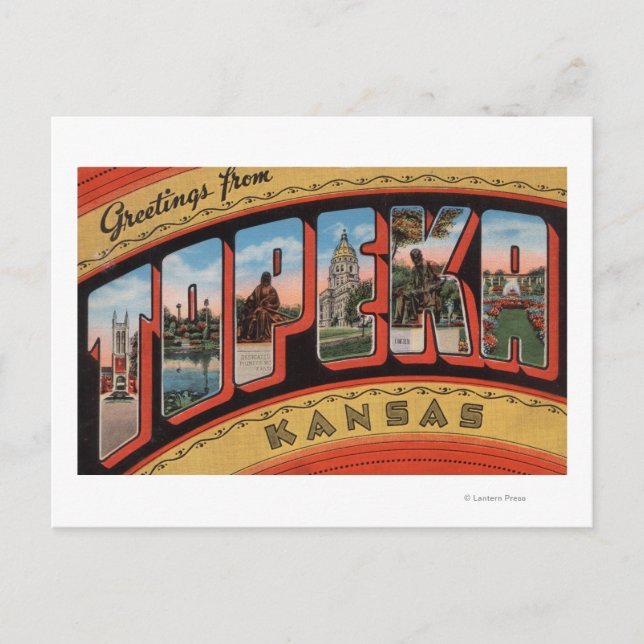 Topeka, KansasLarge Letter ScenesTopeka, KA Postcard (Front)