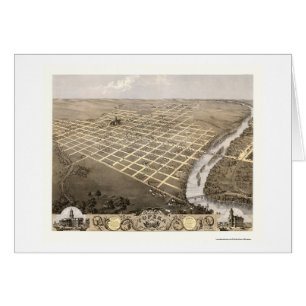 Topeka, KS Panoramic Map - 1869