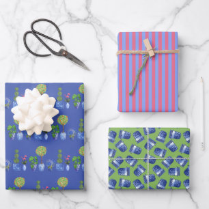 Topiary and Chinoiserie Wrapping Paper Collection
