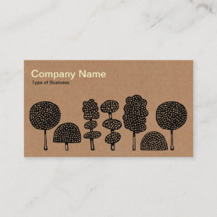 Topiary - Black on Cardboard Box Texture Business Card