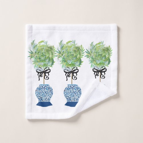 Topiary Blue and White Ginger Jar Bath Towel Set