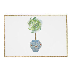 Topiary Blue and White Ginger Jar Placemat
