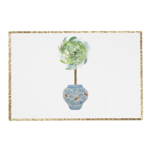 Topiary  Blue and White Ginger Jar Placemat