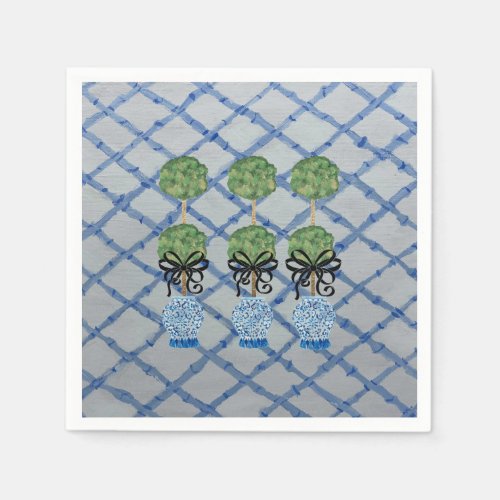 Topiary Blue Ginger Jars Napkins