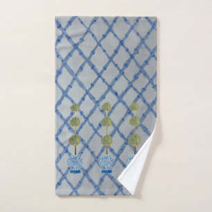 Topiary Blue & White Ginger Jar Hand Towel